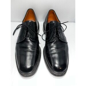 Allen Edmonds Hillcrest Black Leather Bicycle Toe Oxford Dress Shoes Men 10.5 D